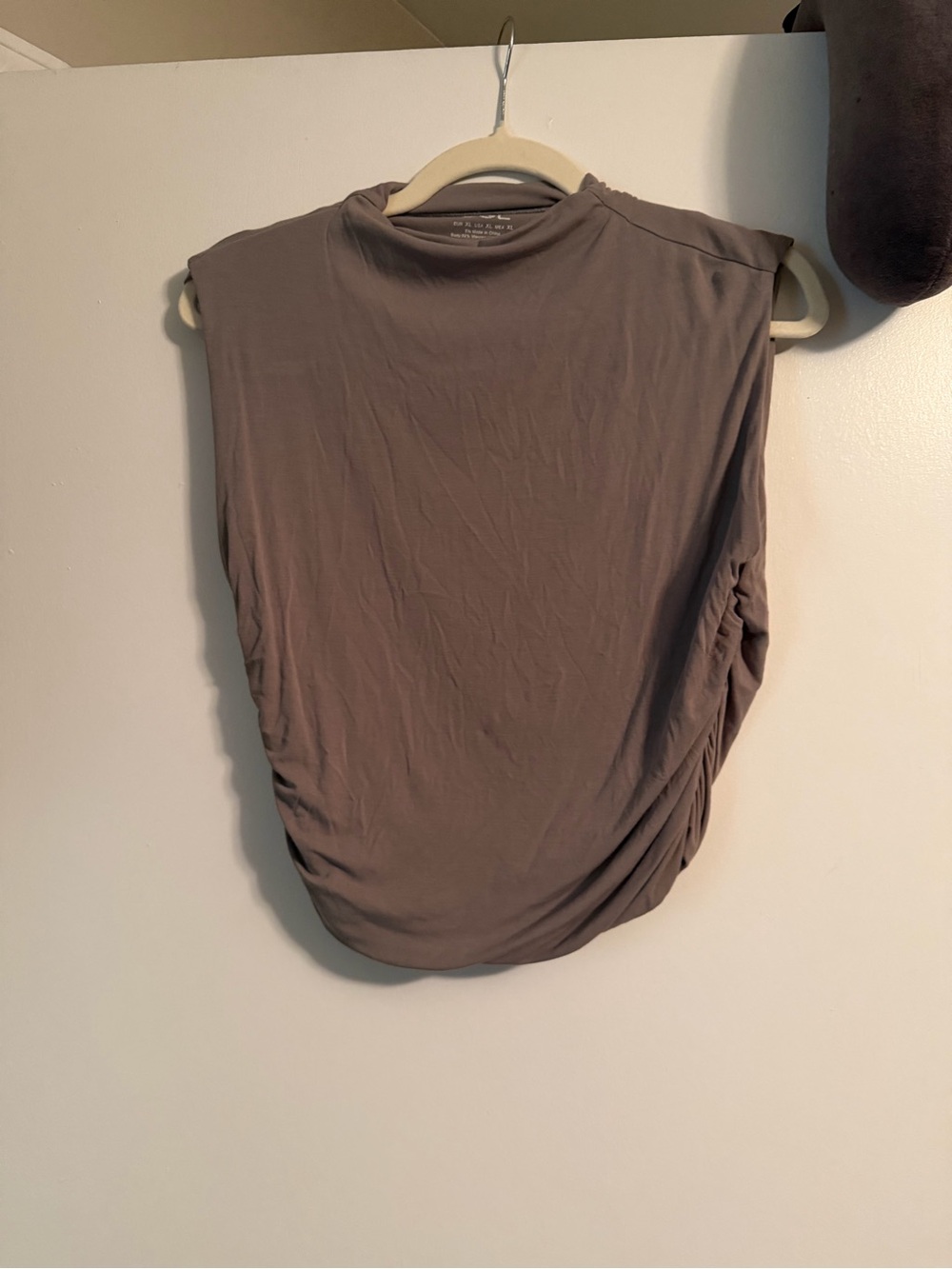 OGL Taupe Ruched Side Tank Top